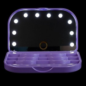FOMIYES 2 Pièces Boîte À Cils Lumineuse LED Organisateur De Faux Cils Étui À Cils Porte-Faux Cils Conteneurs En Plastique À E