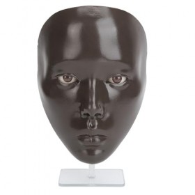 Visage de Pratique de Maquillage avec Support en Plastique, Planche de Pratique de Maquillage Complète en Silicone 5D, Outil 