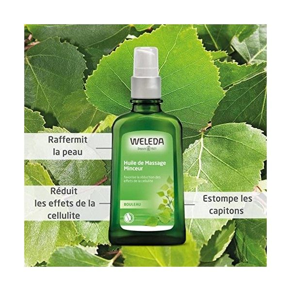 WELEDA - Huile de Massage Minceur au Bouleau - Favorise la Réduction des Effets de Cellulite - Flacon 100 ml