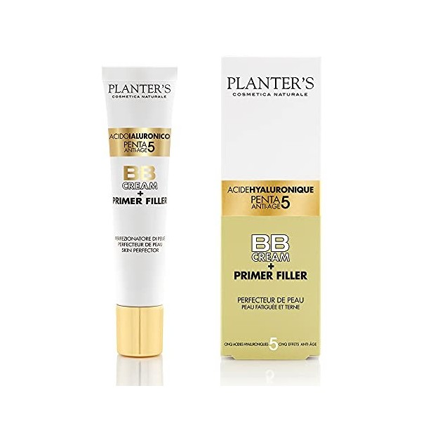 Planters Penta 5 BB Crème Acide Hyaluronique + Primer Filler, Protection Solaire UVA/UVB, 40 ml