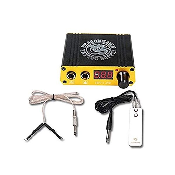 LCD Portable Mini Tattoo Power Supply Clip Cord Foot Pedal Kit P077EUYMX