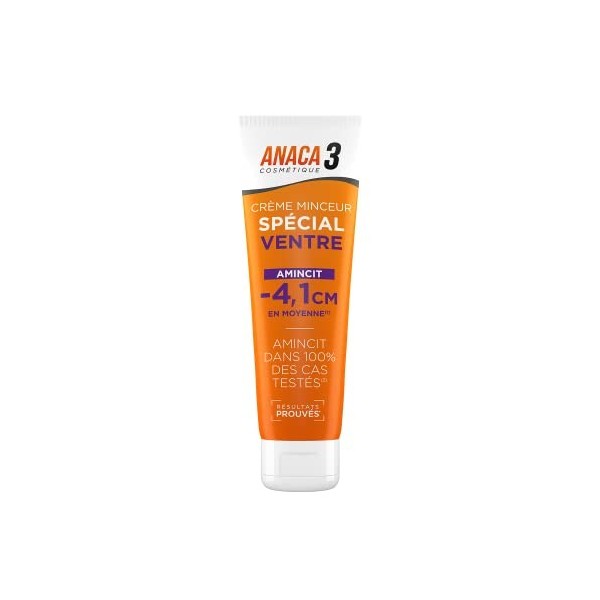 ANACA 3 - Crème Minceur Spécial Ventre - Amincissement Dans 100% Des Cas Testés* - Extrait De Jeune Pousses De Moutarde & Cap