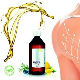 Huile Anti Cellulite 100% Naturelle aux Huiles Essentielles de Citron, Romarin et Cannelle Pénètre 6 FOIS plus profondément e