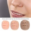 3 Faux Nez en Silicone, Modèle Réaliste de Bouche de Nez Humain de 3 Couleurs, Piercing Parties du Corps, Modèle de Perçage d