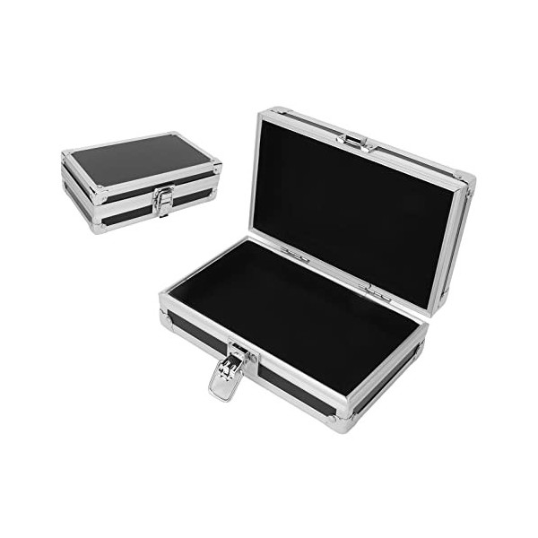 Trousse De Tatouage Noire, Boîte De Transport De Maquillage En Aluminium Pour Kit De Tatouage,Boîte De Rangement Portable Pou