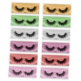 Ipetboom 12 Paires De Faux Cils Ensemble Outil De Greffage De Cils Pré-Collés Cils Faux Cils Réutilisables Kits DExtension D