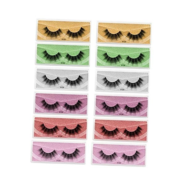 Ipetboom 12 Paires De Faux Cils Ensemble Outil De Greffage De Cils Pré-Collés Cils Faux Cils Réutilisables Kits DExtension D