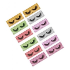 Ipetboom 12 Paires De Faux Cils Ensemble Cils Magnétiques Fille Faux Cils Outils DExtension De Cils Cils Faits À La Main Cil