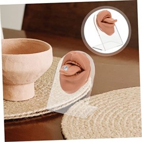 DOITOOL 1 Set Langue Nail Langue Modèle Parties Du Corps En Silicone Mannequin Bijoux Affichage Nez Fournitures Pour Ongles S