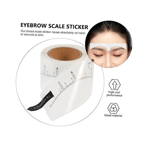 Angoily 2 Rouleaux Règle À Sourcils Maquillage Pochoir Kit De Maquillage Modèle De Mise En Forme Sourcils Outil À Coulisse Ou