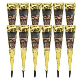 Pâte de Tatouage Temporaire, Coloration Rapide, Longue Durée, pour Peinture Corporelle, 25g, 12 Pièces