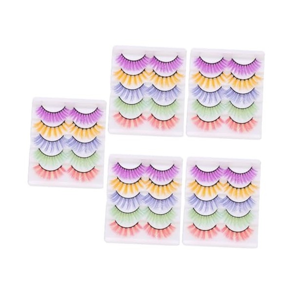 Mipcase 25 Paires De Faux Cils Miss Imitation Cils Fournitures En Vrac Costumes Étendre Des Faux Cils Denses Halloween Faux C