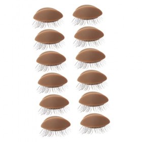 FRCOLOR Lot de 6 paires de paupières amovibles pour extensions de cils - Pour tête de mannequin de vitrine, dirndl - Cenyo Ma