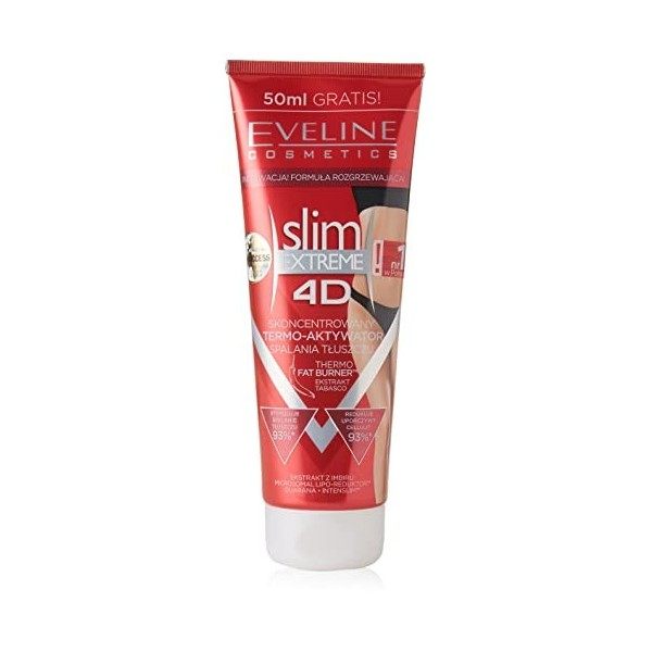 Eveline Cosmetics Slim Extreme Extreme 4D Thermo Activateur concentré de brûlure des graisses, 250 ml