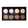 NYX Professional Makeup Highlight & Contour Pro, Kit pour Contouring, 8 Poudres Faciles à Estomper, Fini Mat et Irisé