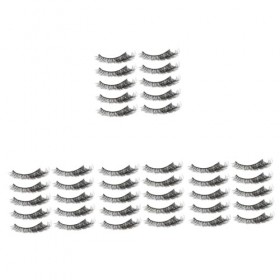 Mipcase 4 Boîtes Faux Cils En Désordre Cils Scintillants Cils De Couleur Cils Blancs Faux Cils Aspect Naturel Maquillage Des 