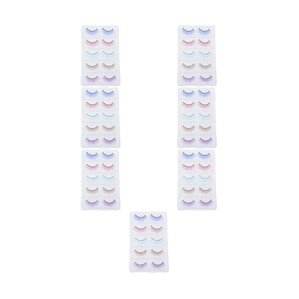 POPETPOP 30 Paires Faux Cils Colorés Fibre Pestañas Postizas Naturales Bande De Cils Dhalloween Faux Cils Denses Cils De Pou