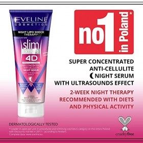 Eveline Cosmetics Slim Extreme 4D Crème Chaude Minceur Cellulite Super Concentrée Pour Femme | 250 ml | Formule De Combustion