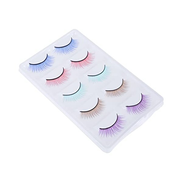 POPETPOP 30 Paires Faux Cils Colorés Fibre Pestañas Postizas Naturales Bande De Cils Dhalloween Faux Cils Denses Cils De Pou