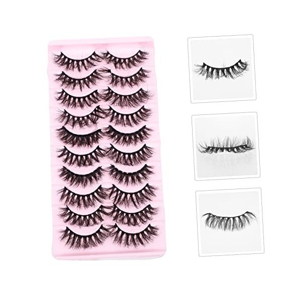 DOITOOL 50 Paires De Faux Cils Cils Denses Cils DArt Cils De Fête Adhésifs Faux Cils Maquillage Doux Cils Cils Cluster Étend