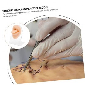 Didiseaon Modèle De Bouche Fausses Lèvres Parties Du Corps En Silicone Mannequin Fil DOreille Fausse Oreille Langue Jouet Po
