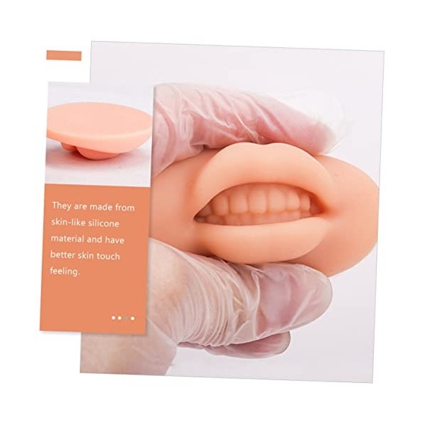 Didiseaon 12 Pièces 3D Module Masque À Lèvres Modèle De Lèvre En Silicone Pratique Peau Peau Des Lèvres Faux Maquillage Fauss