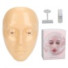 Visage de Mannequin de Maquillage en Silicone 5D avec Support, Visage de Mannequin de Maquillage avec Planche de Maquillage p