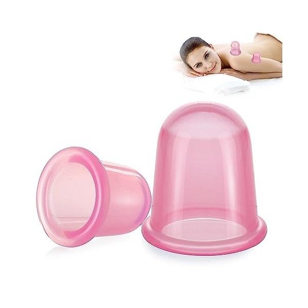 2 pièces Ventouse Anti Cellulite Minceur, Tasses de Massage Anti-cellulite Anti-cellulite Sous Vide en Silicone, Soin beauté 