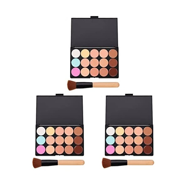 minkissy Ensemble DOutils De Maquillage 6 Pièces Fondations De Maquillage Palette De Crème De Contouring Palette Anti-Cernes