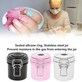 Conteneur de Colle pour Extensions de Cils, Conteneur de Stockage de Colle à Cils, 3 Compartiments, en Acier Inoxydable, pour