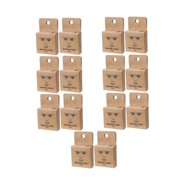 POPETPOP 10 Pièces Règle De Fil à Broder à Motif Dencre Guide Des Sourcils Outils Permanents Fil De Cartographie Pré-encré L