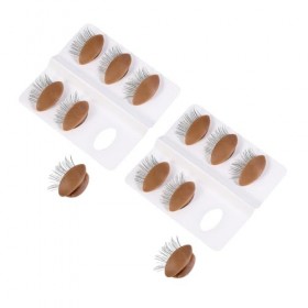 FRCOLOR Lot de 6 paires de paupières de rechange pour tête de mannequin de vitrine, extensions de cils, outil dentraînement 