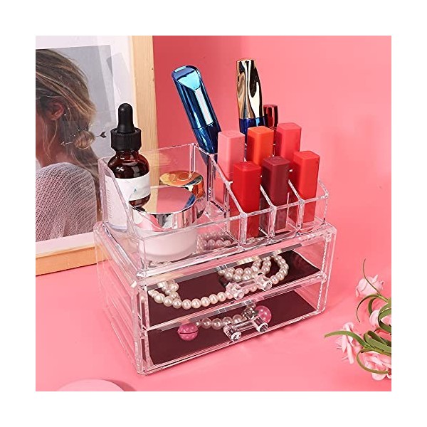 Organisateurs De Fournitures Pour Ongles, Boîte De Rangement Multifonctionnelle Transparente En Acrylique Pour Nail Art, étui