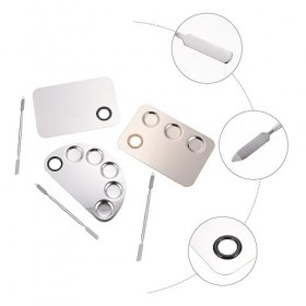 FRCOLOR 3 Ensembles Palette Dongles Manucure Plateau De Service en Métal Plateau De Mélange De Couleurs Couteau Plateau De S