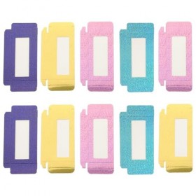 FOMIYES 60 Pièces Boîte DArt DOngle Support Transparent Porte-Cils Étui De Support De Faux Cils Étuis À Cils Étui DEmballa