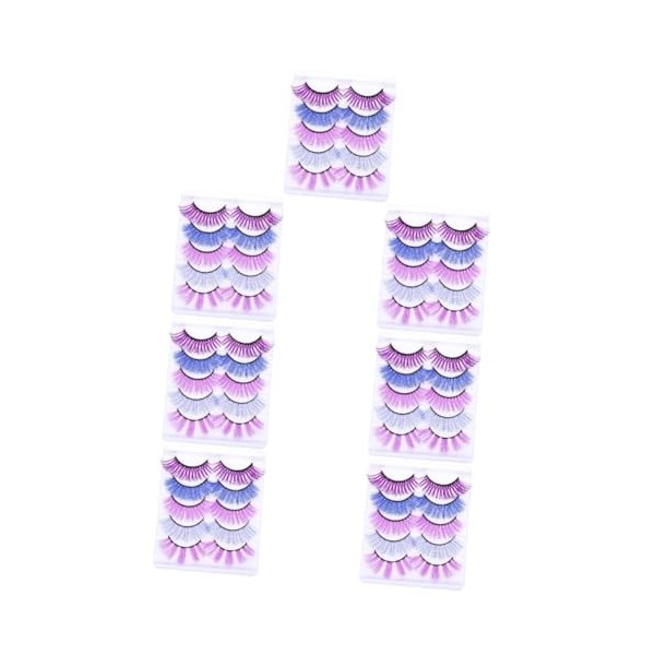 POPETPOP 25 Paires Faux Cils Colorés Déguisements Dhalloween Cils Femmes Fournitures Dextension De Cils Cil De Costume Cils