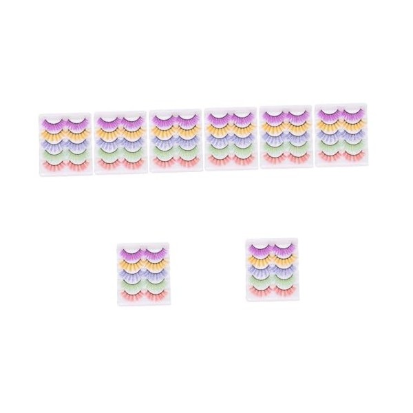 POPETPOP 25 Paires Faux Cils Colorés Déguisements Dhalloween Cils Femmes Fournitures Dextension De Cils Cil De Costume Cils