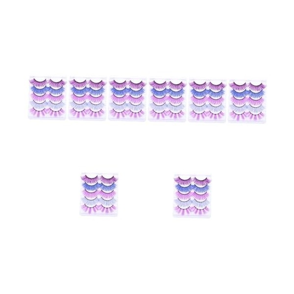 POPETPOP 25 Paires Faux Cils Colorés Déguisements Dhalloween Cils Femmes Fournitures Dextension De Cils Cil De Costume Cils