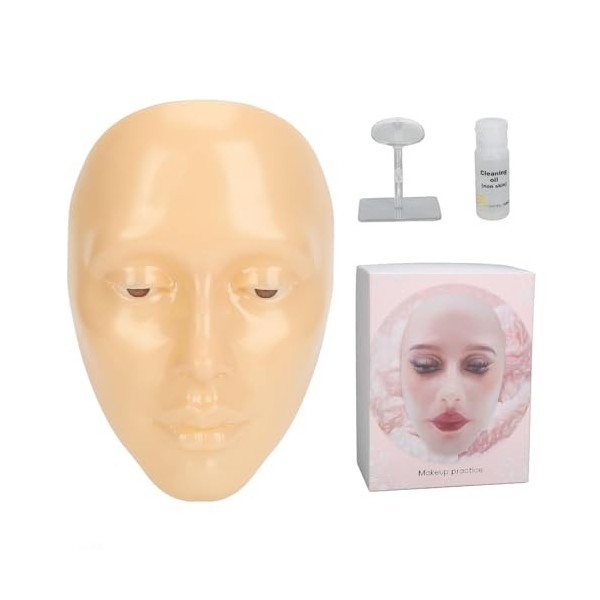 Tableau de Pratique du Maquillage, Mannequin de Maquillage Réutilisable, Mannequin de Fard à Paupières, Visage de Mannequin e