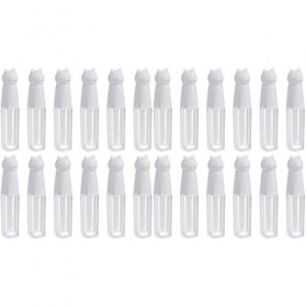 POPETPOP 24 Pièces Tube Brillant à Lèvres Chat Tubes De Rouge à Lèvres Rechargeables Vides Brillant à Lèvres Transparent Moul