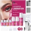 【5 in 1】Kit Brow Lift Sourcils, Kit Rehaussement de Cils, Noir et Marron Foncé, Brow Lift and Lash Lifting Set for Trendy Ful