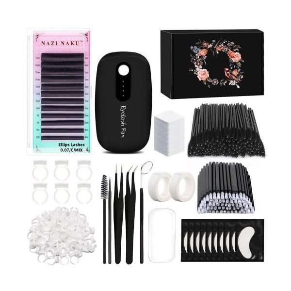 MeYuxg Kit Extension Cils Professionnel Avec Extension Outils pour La Greffe de Cils pour Débutants La Pratique Du Maquillage