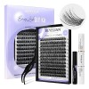 BEYELIAN Kit Faux Cils Individuel Kit 168 Pcs C Curl DIY Cluster Lashes kit extension cils pour usage personnel à la maison 