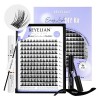 BEYELIAN Kit Faux Cils Individuel Kit 168 Pcs C Curl DIY Cluster Lashes kit extension cils pour usage personnel à la maison 