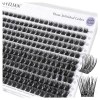 BEYELIAN Kit Faux Cils Individuel Kit 168 Pcs C Curl DIY Cluster Lashes kit extension cils pour usage personnel à la maison 