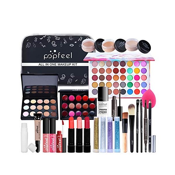 RoseFlower Coffret Maquillage Femme Makeup Kit avec Palette de Fard à Paupières Yeux Maquillage Cosmetics Palettes de Maquill