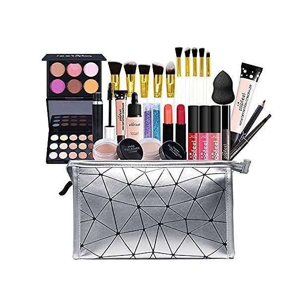 RoseFlower Coffret Maquillage Femme Makeup Kit avec Palette de Fard à Paupières Yeux Maquillage Cosmetics Palettes de Maquill