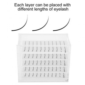 Boîte de rangement dextension de cils 5 couches Faux cils Affichage organisateur de maquillage, Voyage Cils Cas Conteneur Co