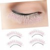 DOITOOL 25 Paires De Faux Cils Colorés Faux Cils 3D Faux Cils Cils Pour Halloween Cosplay Cils Vaporeux Cils DHalloween Dram