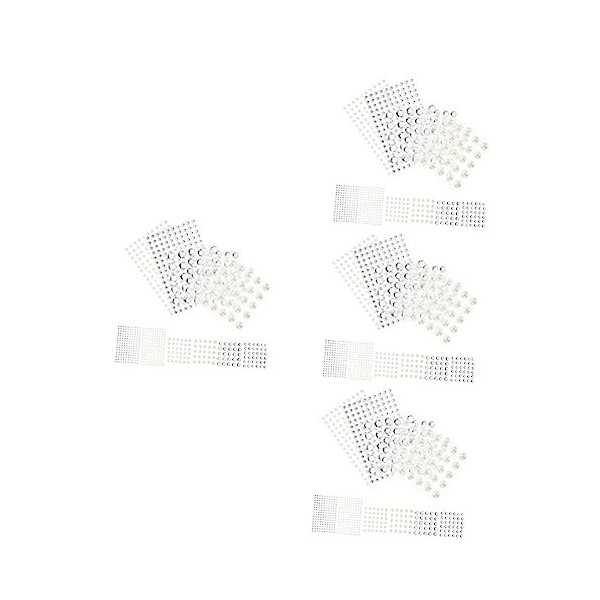 Beavorty 48 Feuilles De Strass De Beauté Pierres Précieuses Pour Le Visage Les Cheveux Autocollants Pour Le Corps Décors De M